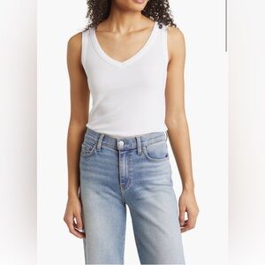 Caslon V-Neck Cotton Blend Tank Top
